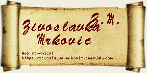 Živoslavka Mrković vizit kartica